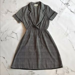 Monteau Los Angeles Pattern Collared Dress Sz Sm